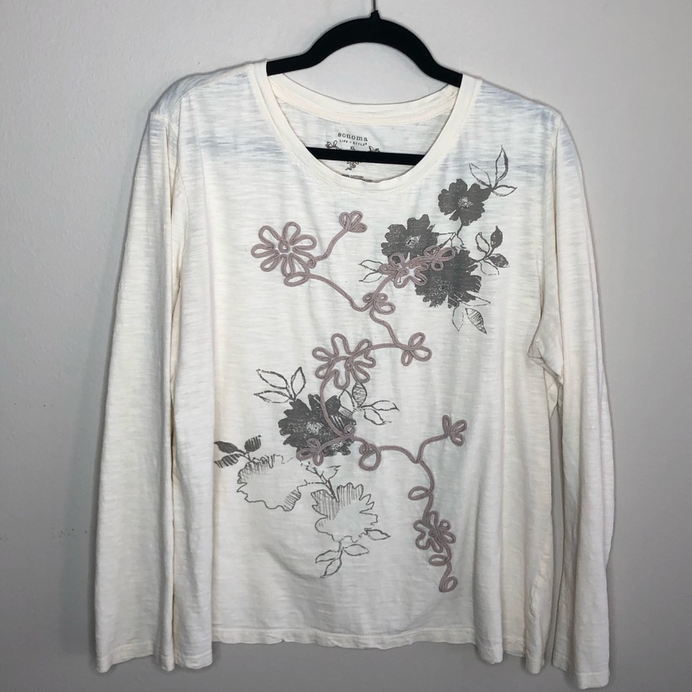 💍 Embroidered Floral Long-sleeve Sonoma XL